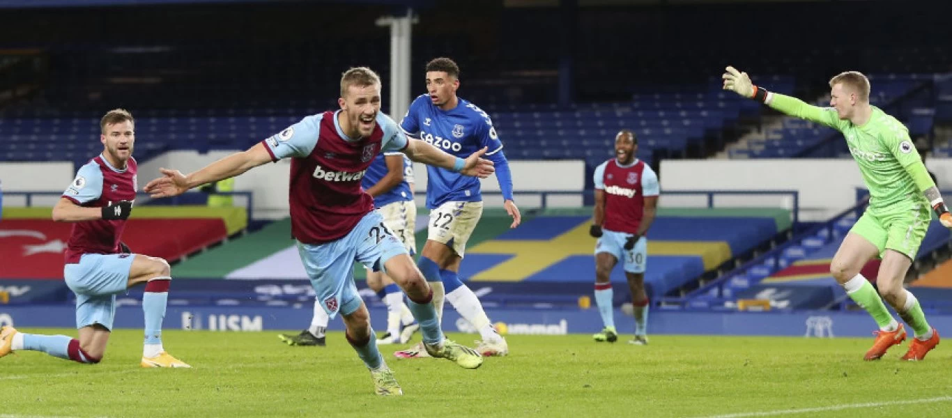 Premier League: Με το «αριστερό» η Έβερτον - Έχασε 1-0 από την Γουέστ Χαμ - Τα αποτελέσματα (βίντεο)